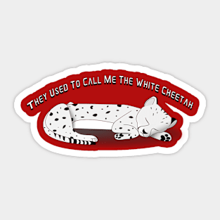 White Cheetah Sticker